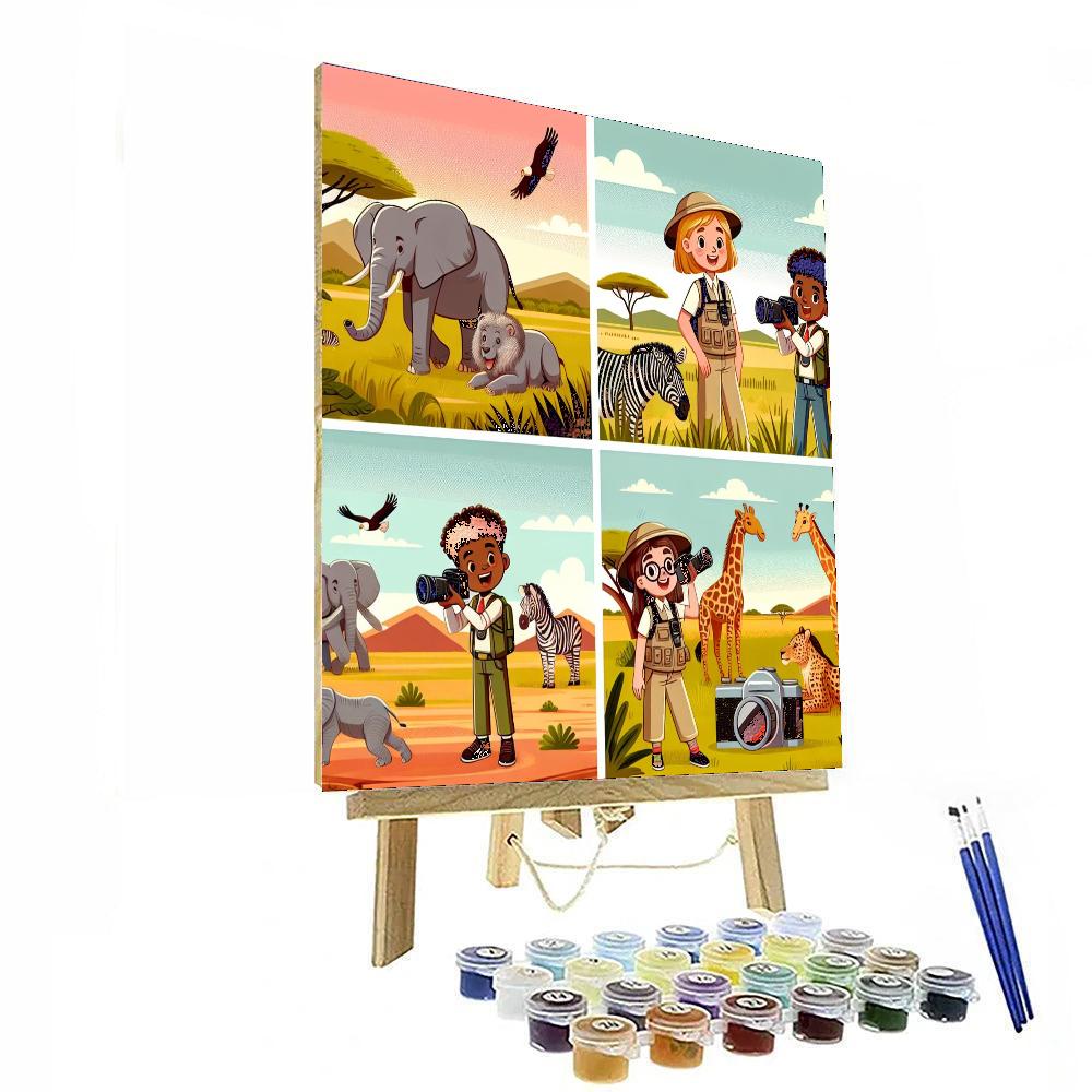 Safari Wildlife Photography DIY Paint By Numbers