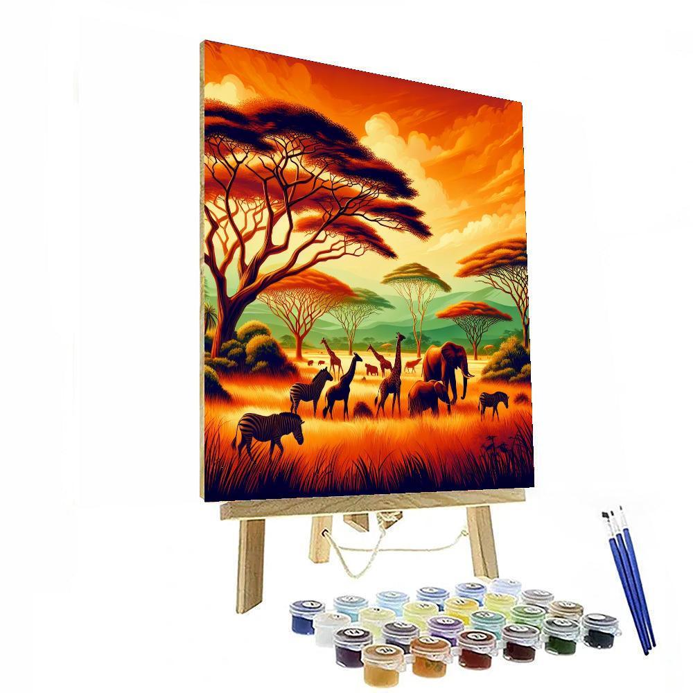 African Savanna Majesty Paint By Numbers Art