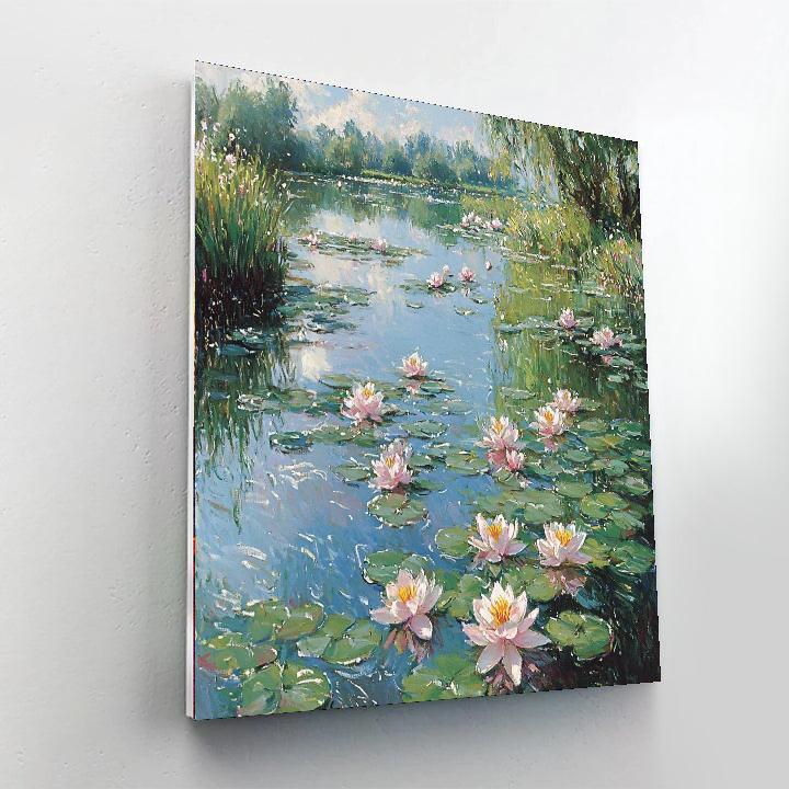 Claude Monet Inspired Floating Garden  Paint By Numbers