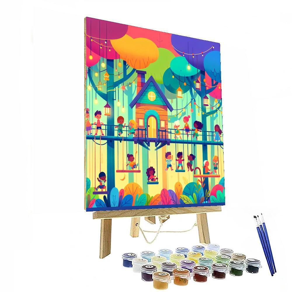 Enchanted Treehouse Escape Paint By Numbers