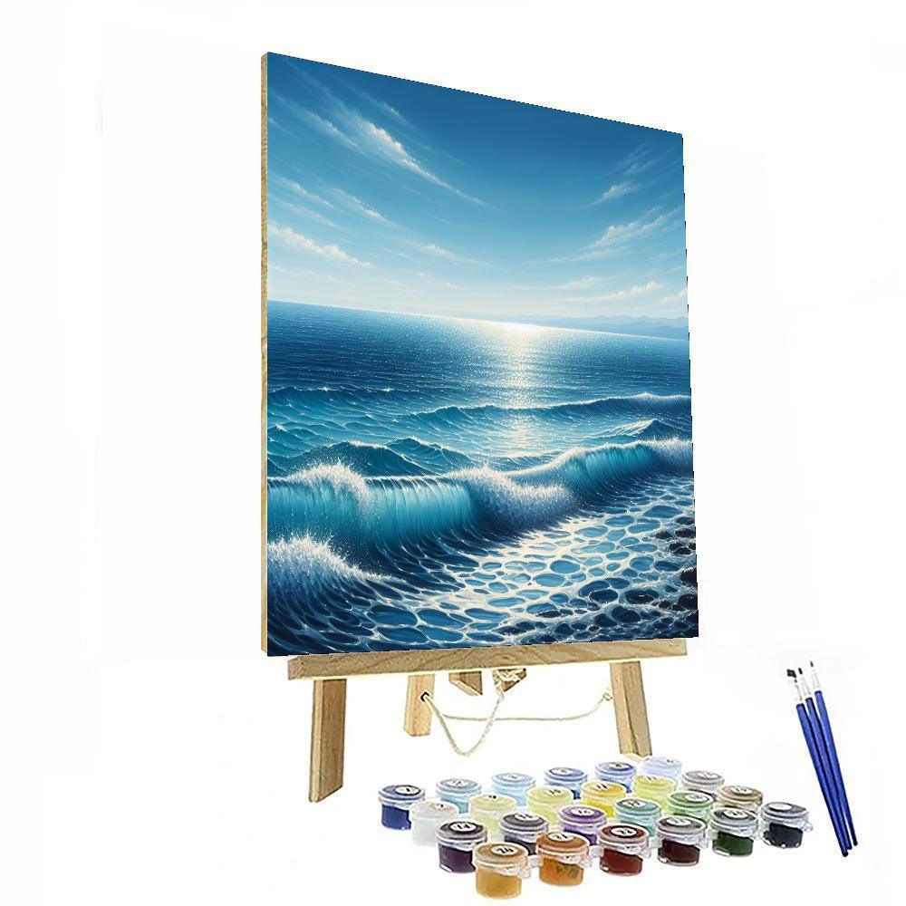 Serene Sapphire Sea Paint By Numbers Art
