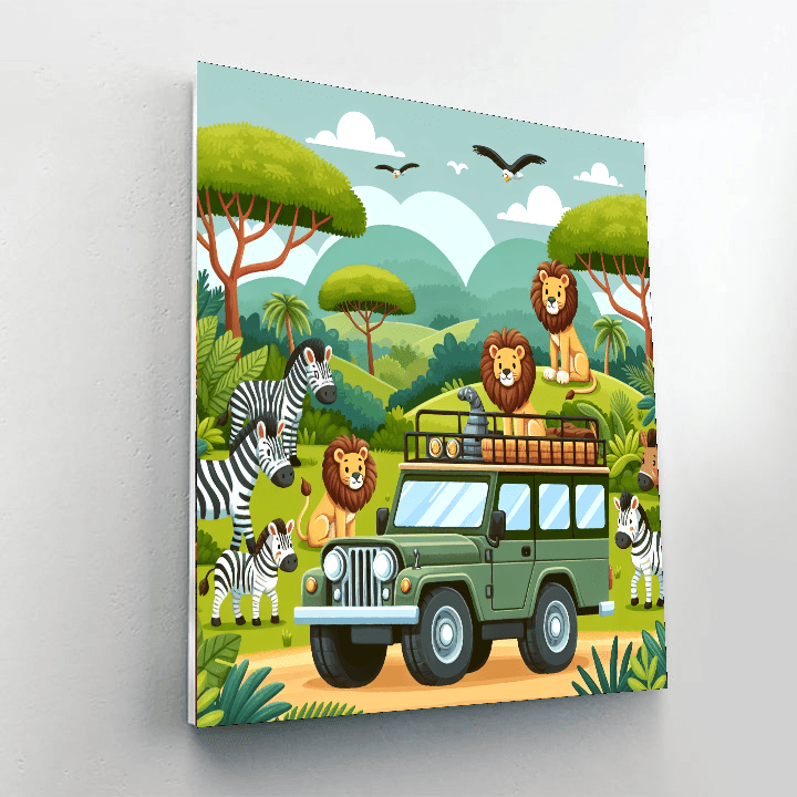 Zoo Safari: Jungle Expedition Paint By Numbers Kits