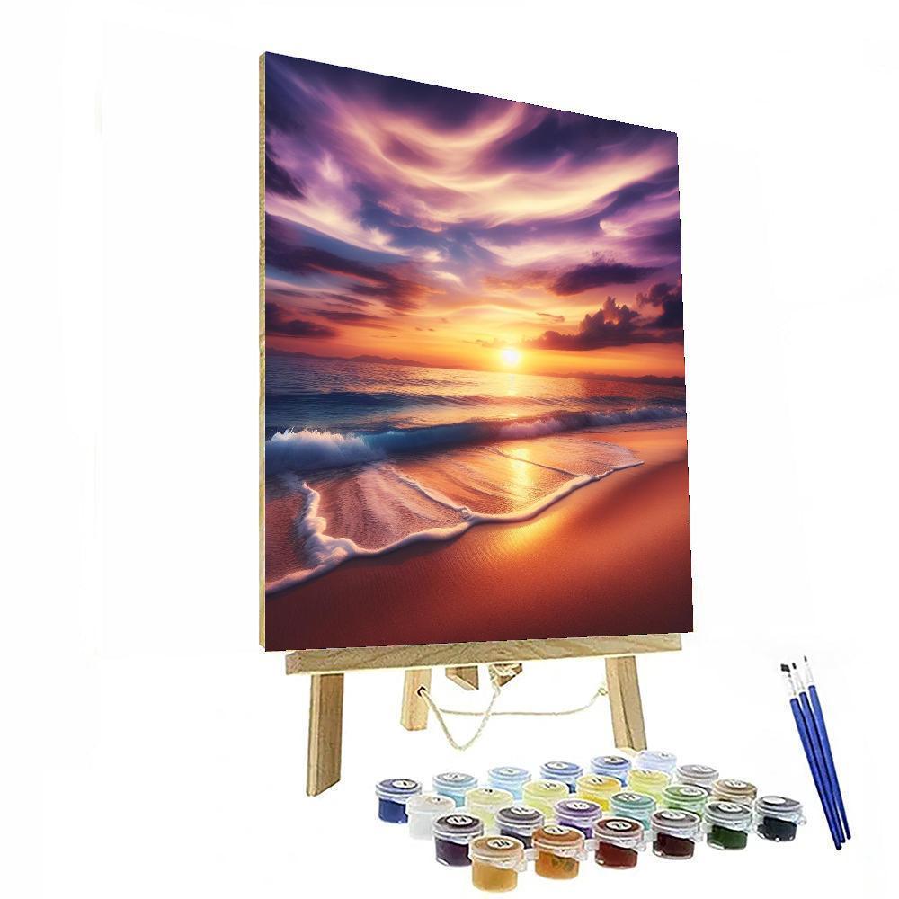 Romantic Evening At The Beach Paint By Color
