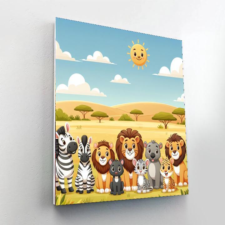 Safari Friends Adventure Paint By Numbers Kits