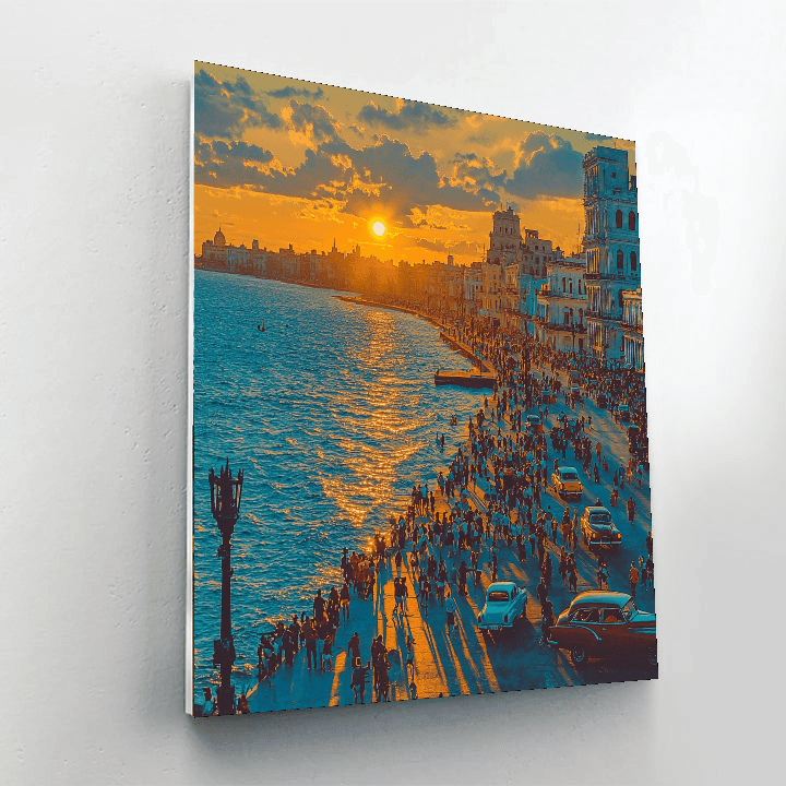 Havana's Malecón - Havana Painting Number Kit