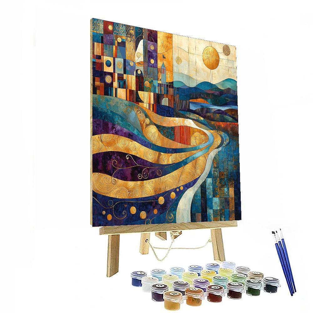 Gustav Klimt Inspired The Dance Of Patterns  Paint By Numbers Kits