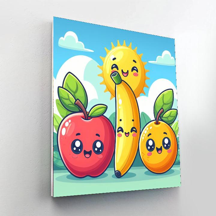 Fun Fruit Friends Painting By Numbers Kit
