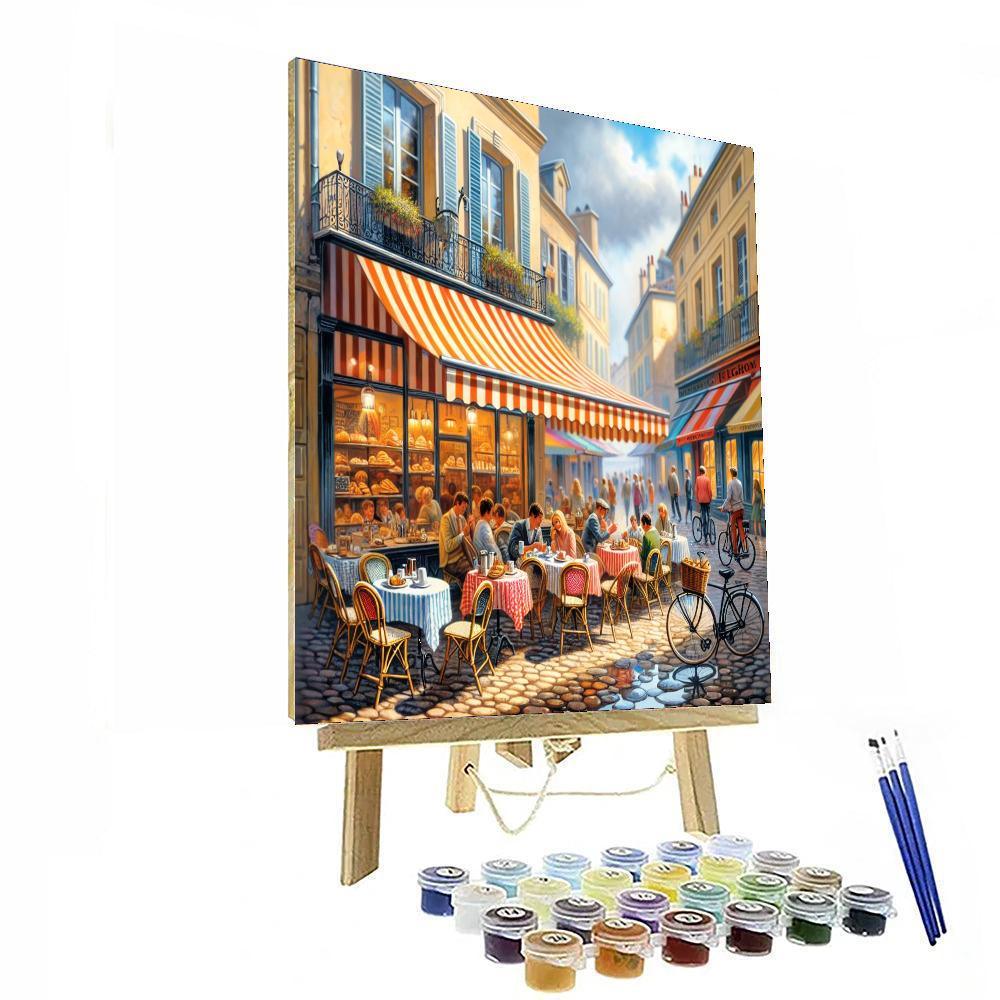Charming European Café Paint By Color