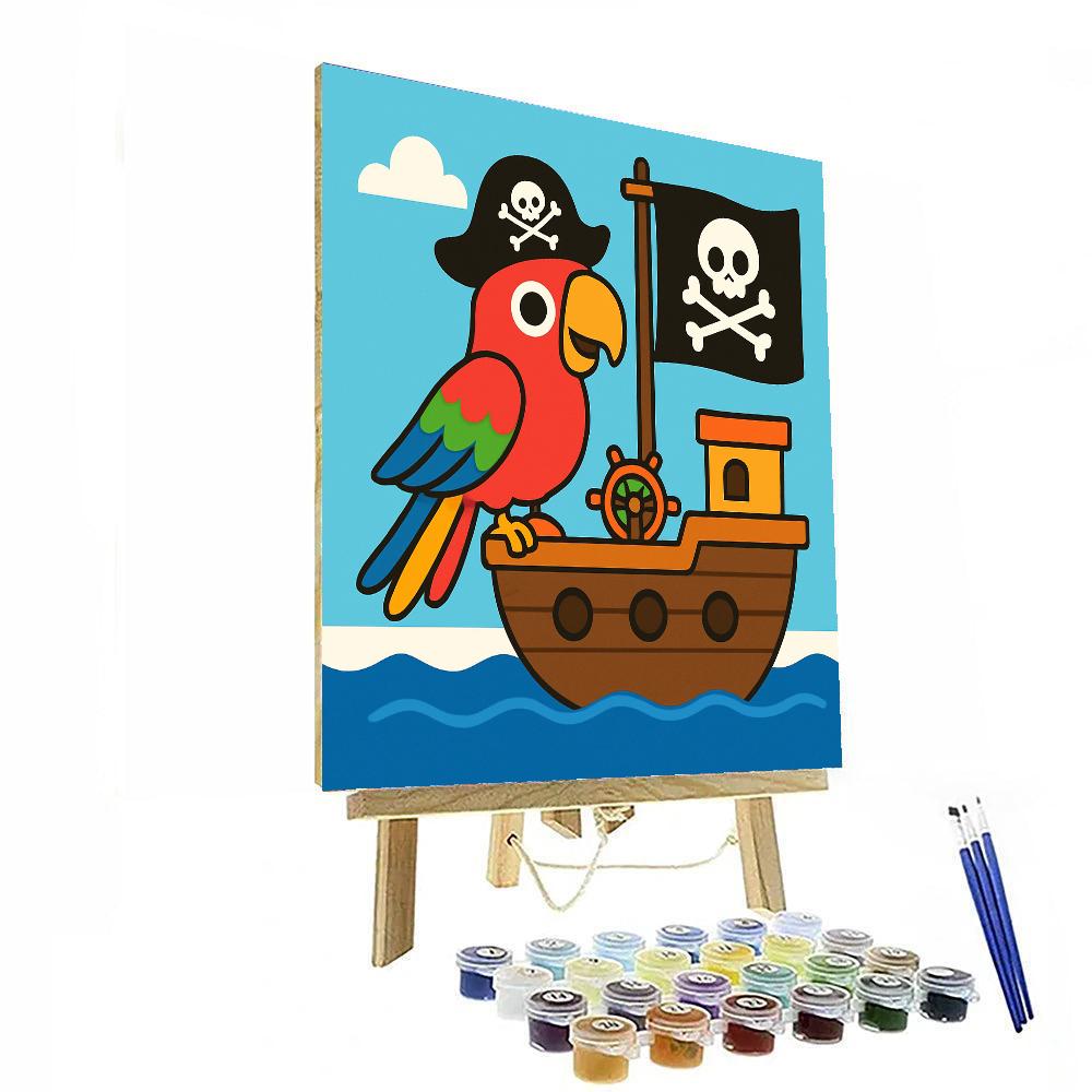 Adventurous Parrot Pirate DIY Paint By Numbers