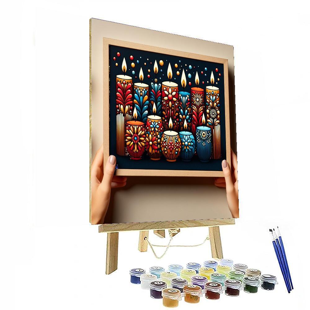 Festival Of Lights Candles Paint By Number