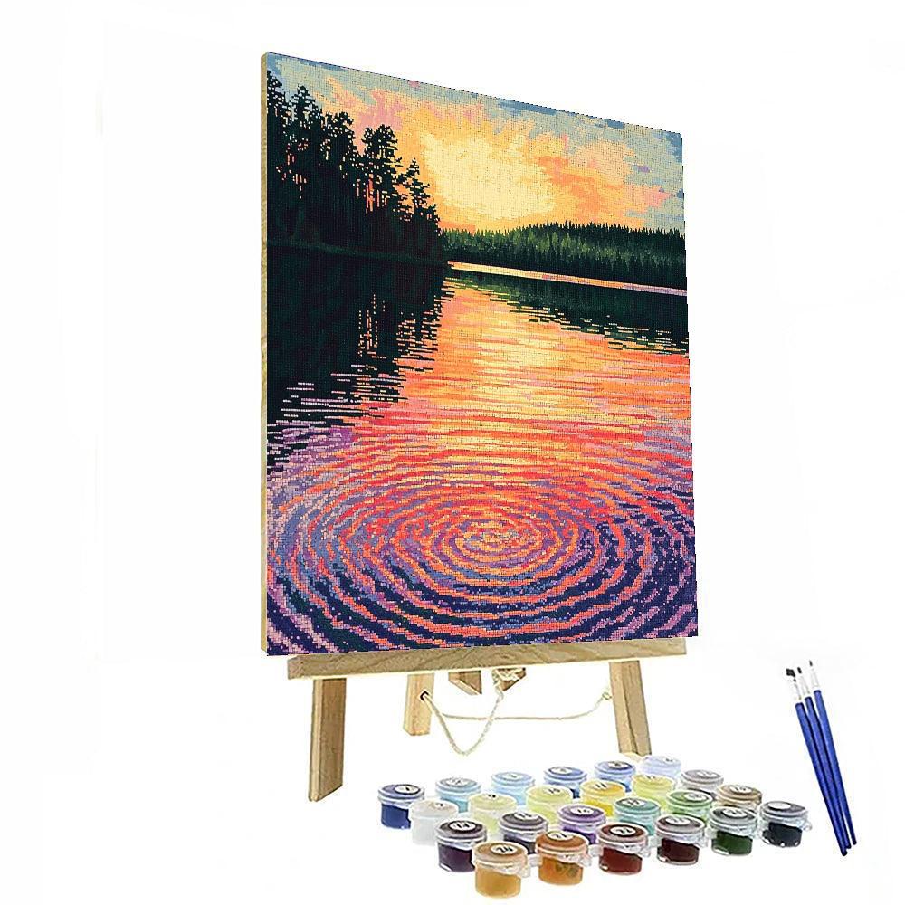 Georges Seurat Inspired Serenity In Dusk  Numbered Painting Kits
