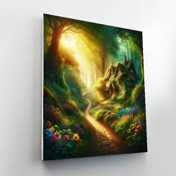 Enchanted Cottage Pathway Paint By Number