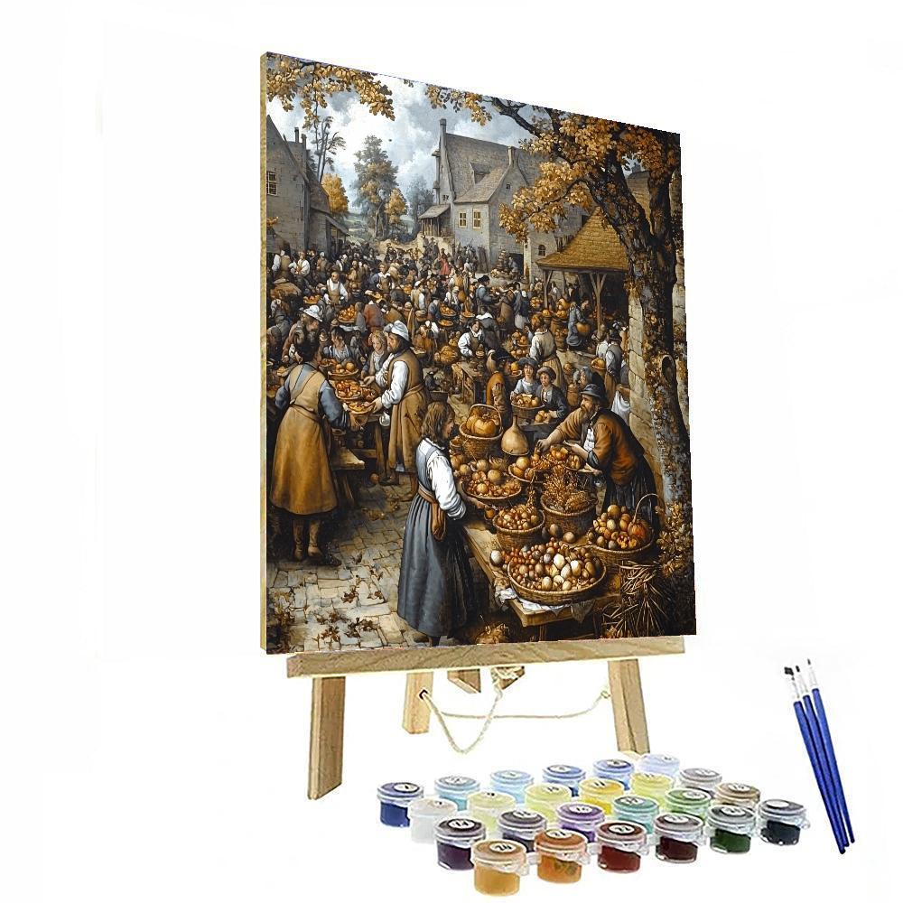 Pieter Bruegel The Elder Inspired Festive Harvest Feast  Paint By Numbers