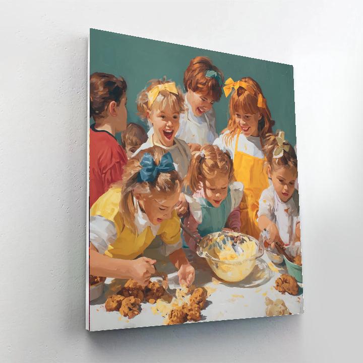 Shared Laughter In The Kitchen DIY Paint By Numbers