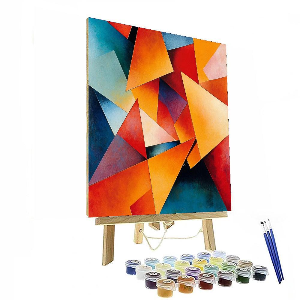 Kazimir Malevich Inspired Dynamic Fields  Numbered Painting Kits