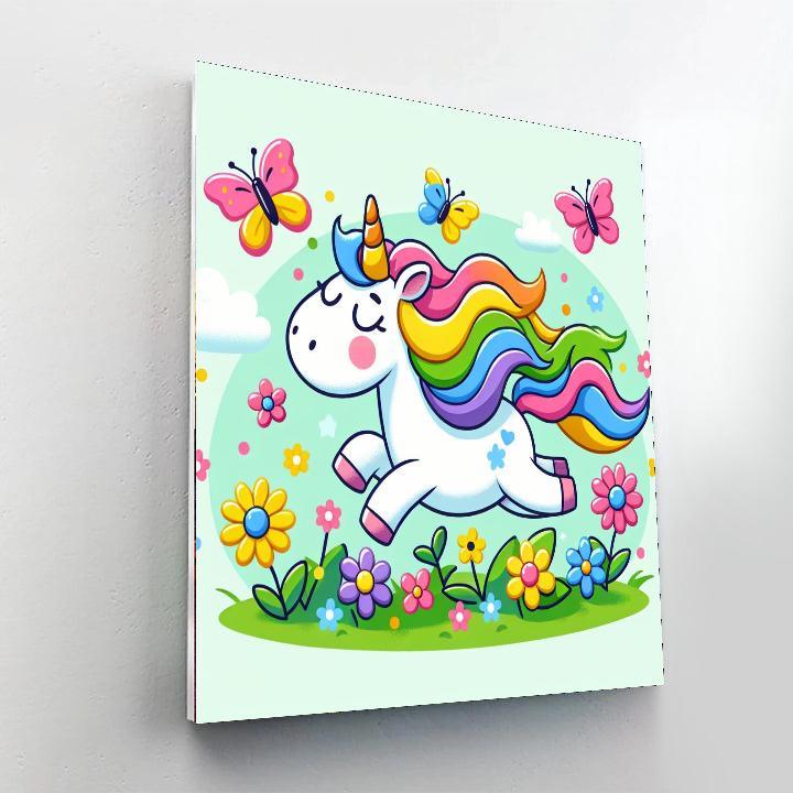 Dreamy Unicorn Garden Painting By Numbers Kit