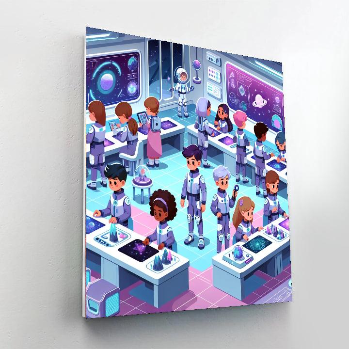 Galactic Explorers Academy Number Painting