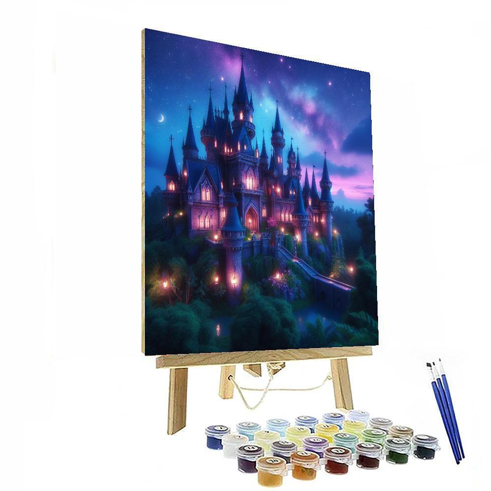 Enchanted Castle At Twilight Paint By Numbers Art