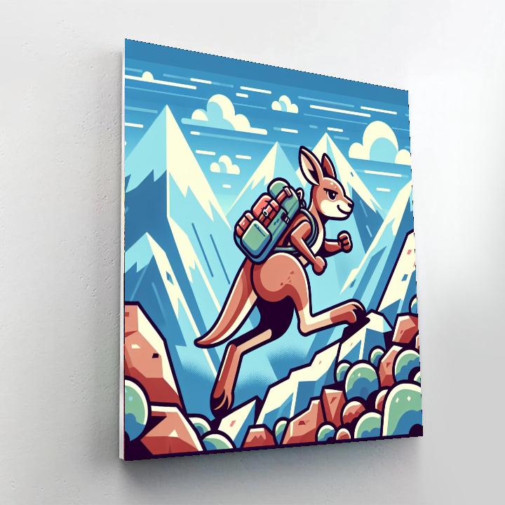 Adventure Climber Kangaroo Number Painting