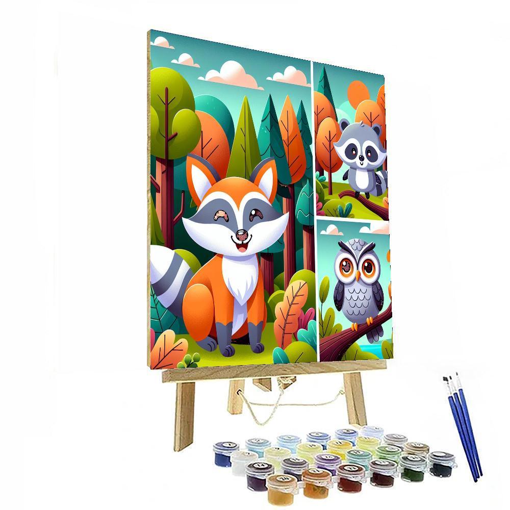 Adventure With Forest Animals Paint By Numbers