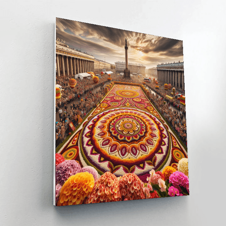 Flower Carpet - Brussels, Belgium Painting By Numbers Kit