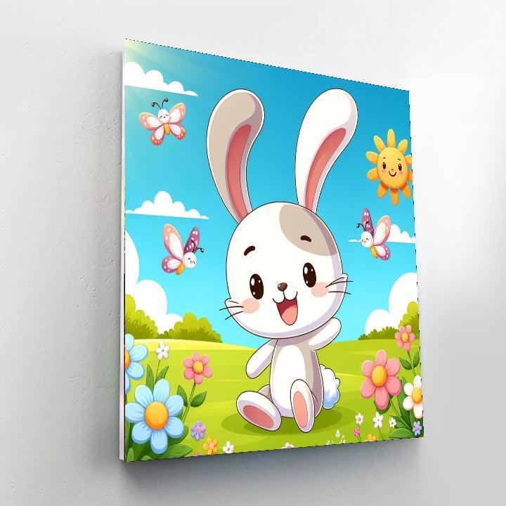 Cheerful Spring Bunny Paint By Numbers Art