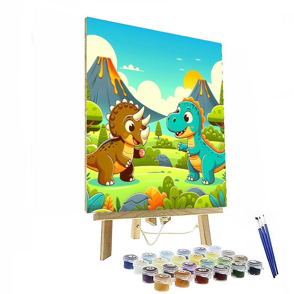 Adventures In Dinosaur Valley Painting Number Kit