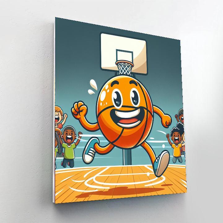 Bouncing Basketball Paint By Numbers Art