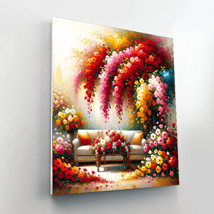 Breathtaking Floral Cascade Paint By Numbers