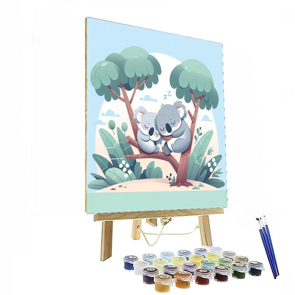 Cuddly Koala Dreams Number Painting