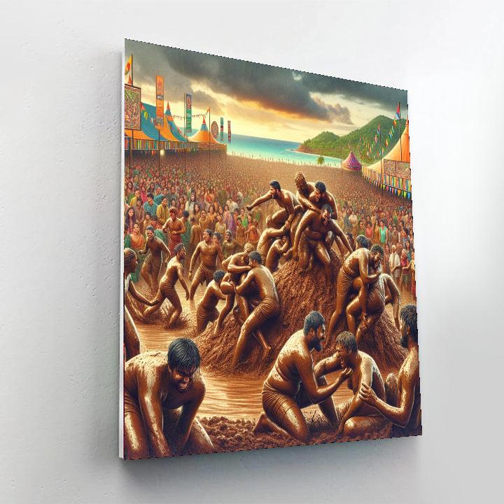 The Boryeong Mud Festival Paint By Numbers Art