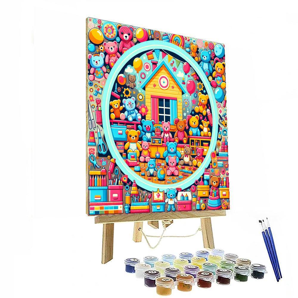 Cheerful Toy Workshop Numbered Painting Kits