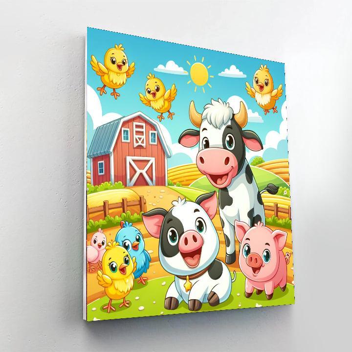 Playtime On The Farm Numbered Painting Kits