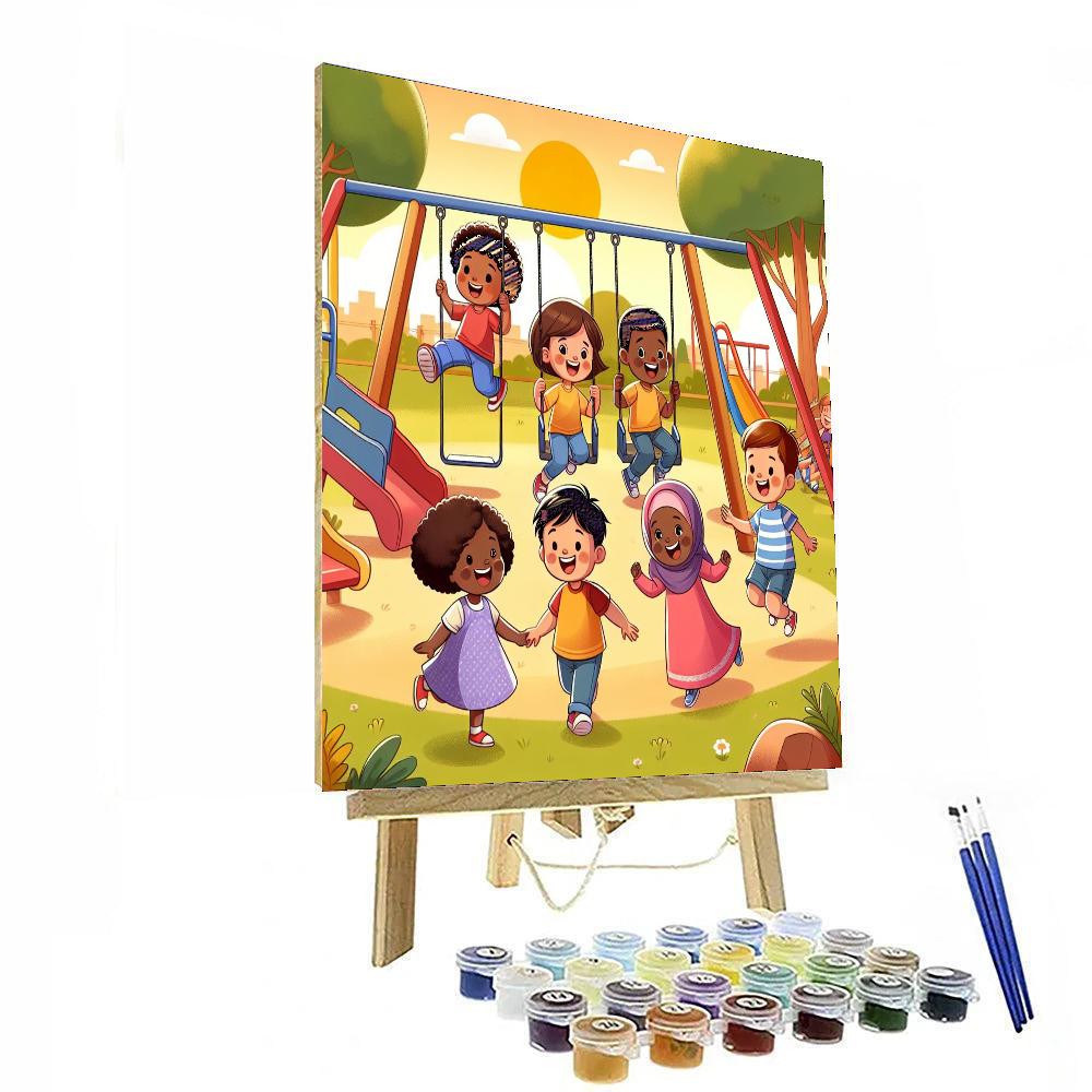 Adventure At The Playground Paint By Numbers Art