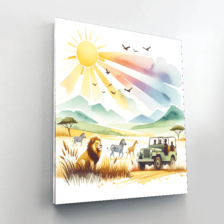 Safari Jeep Adventure Paint By Color