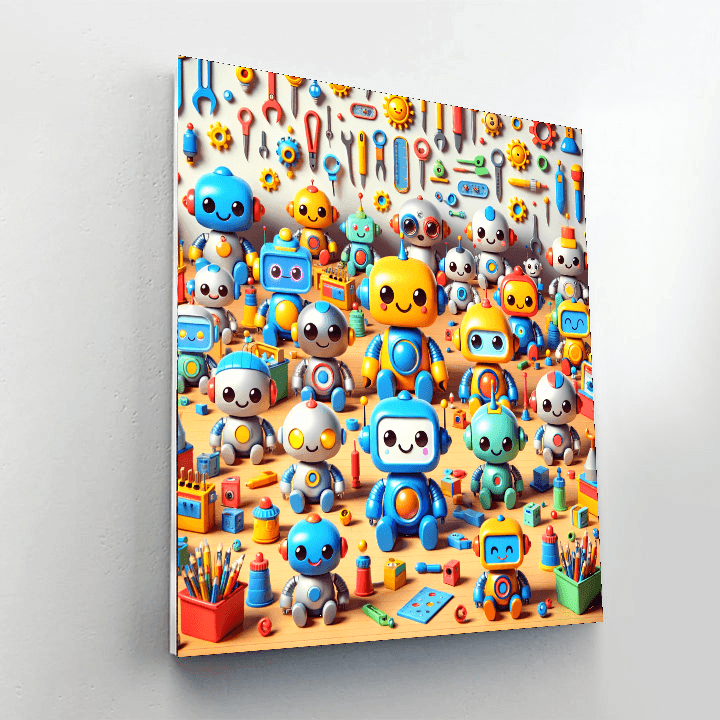 Funky Robot Workshop Paint By Numbers Kits
