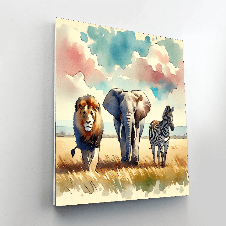 Safari Animal Quest Adventure - DIY Painting By Numbers Kit