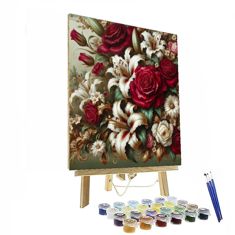 Victorian Floral Harmony Paint By Number
