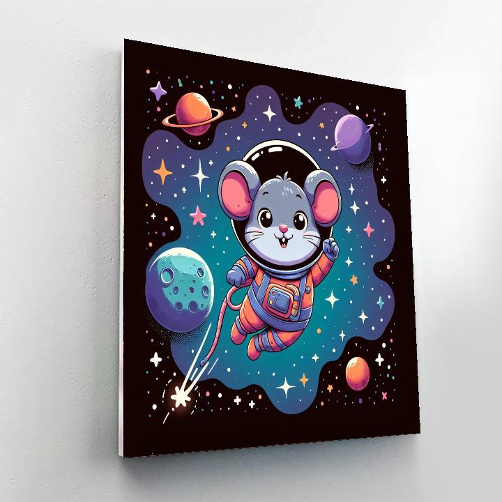 Space Explorer Mouse Paint By Numbers Art