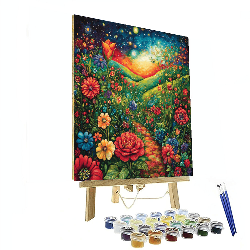 Frida Kahlo Inspired Celestial Garden Bliss  Paint By Color