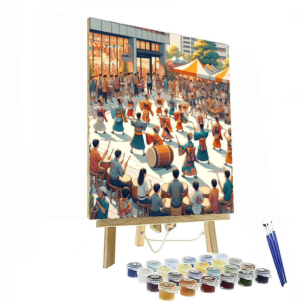 Okinawa Zento Eisa Matsuri Painting Number Kit