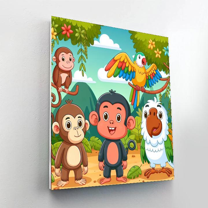 Mysterious Jungle Friends Paint By Numbers Art