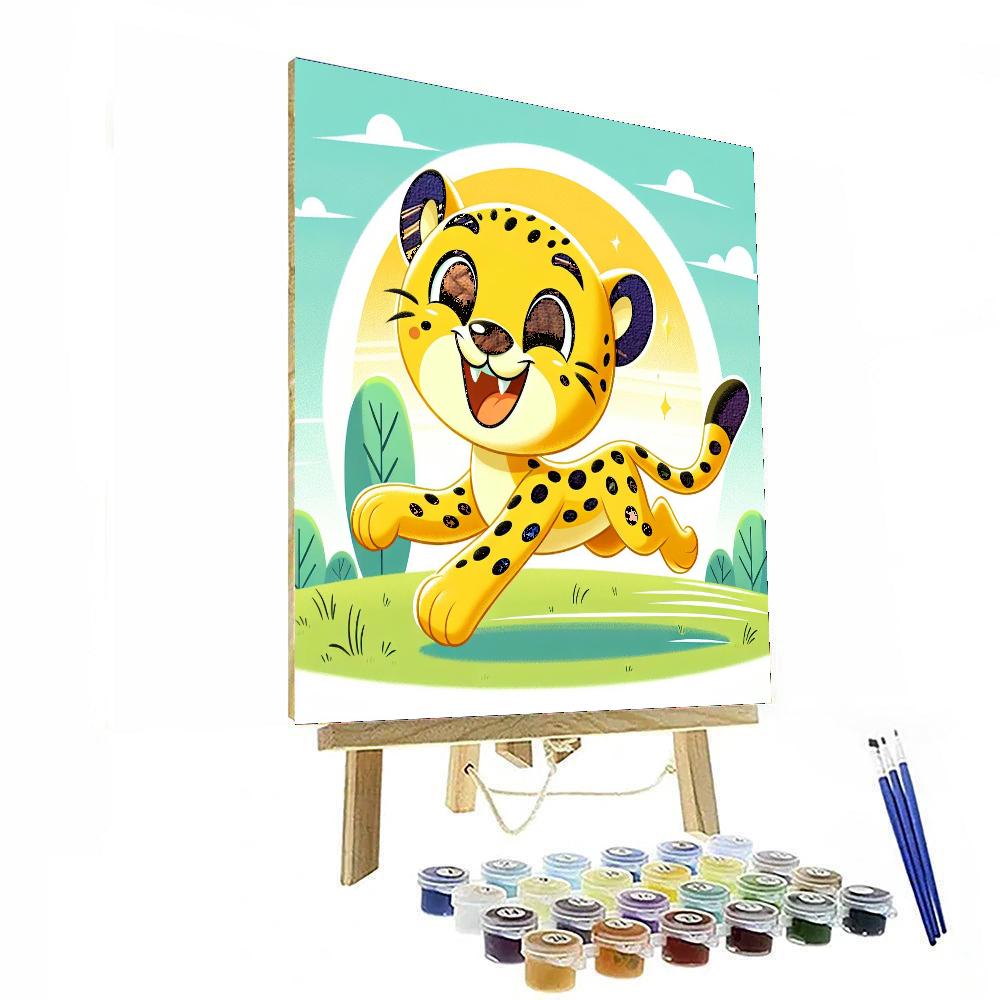 Cheeky Cheetah Paint By Numbers Art