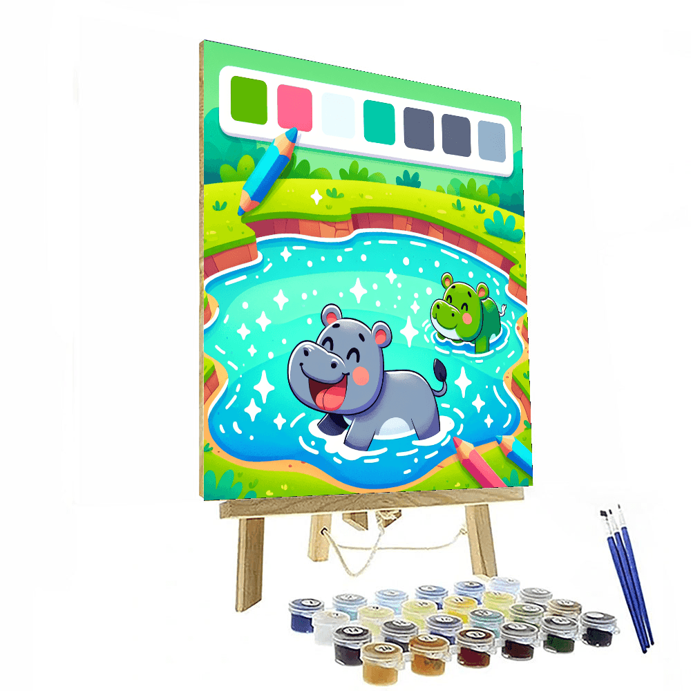 Hippo's Happy Hideaway Paint By Color