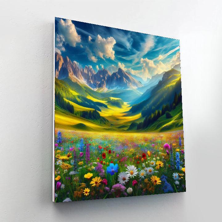 Alpine Meadow Splendor DIY Paint By Numbers