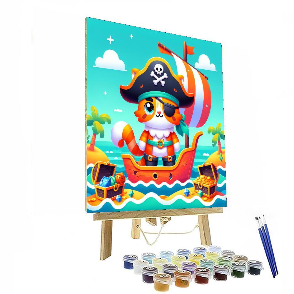 Adventurous Pirate Cat Paint By Numbers Art