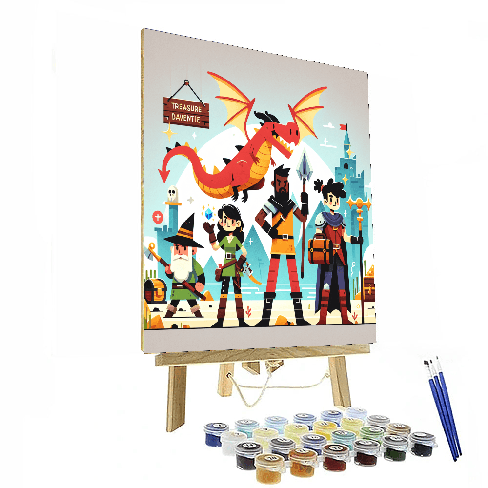 Dragon's Treasure Hunt Painting By Numbers Kit