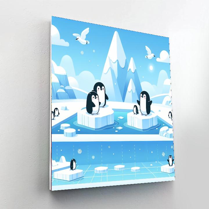 Peaceful Polar Adventure Paint By Numbers Art