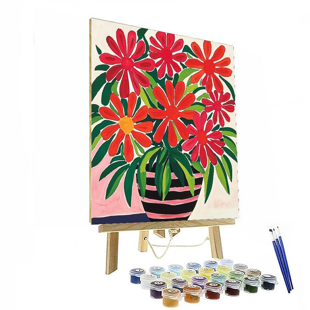 Henri Matisse Inspired Fauvist Floral Vividness  DIY Paint By Numbers