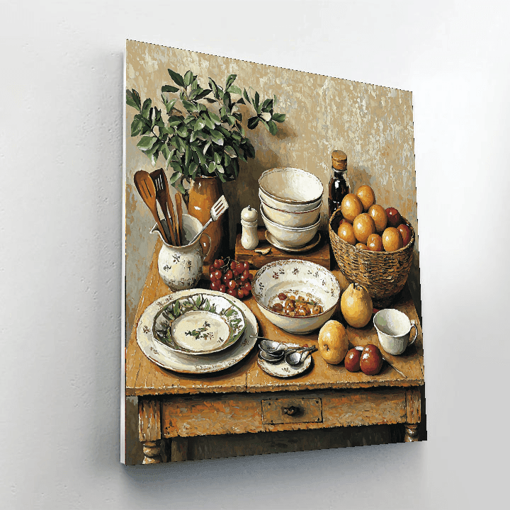 Morandi Inspired Culinary Delights  Numbered Painting Kits
